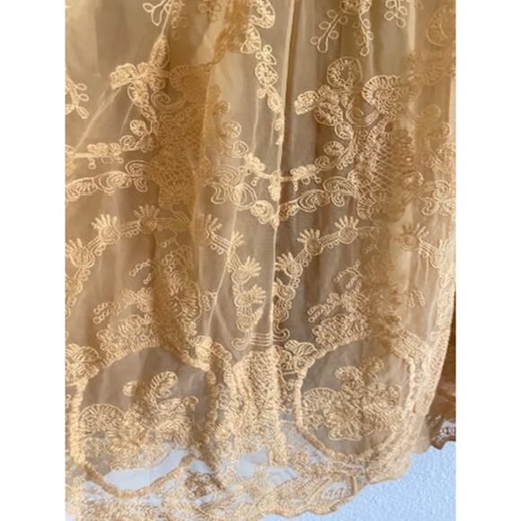 Ariat Golden Yellow Mustard Lace Skirt - Picture 4 of 10